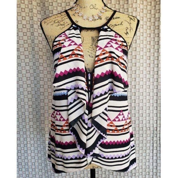 Women's Halter Sexy Open Front Low Cut Halter Tank Top XS NWOT - Picture 2 of 7